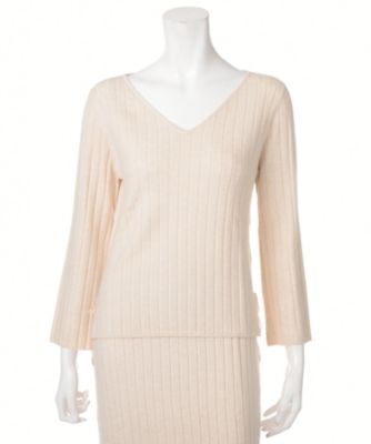【SALE（三越）】＜TORRAZZODONNA＞ レース付リブニットセーター(87-6548) ピンクベージュ 【三越・伊勢丹/公式】