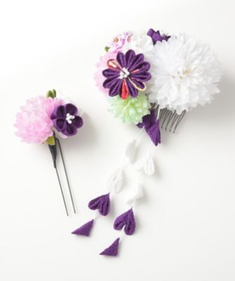 髪飾り(パープルxホワイト) 【三越・伊勢丹/公式】