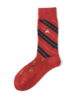＜ブルックス ブラザーズ/BROOKS BROTHERS＞ カジュアル靴下(6B324) 110・レッド 【三越・伊勢丹/公式】