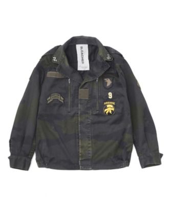 【SALE（三越）】＜BLEACHERxTHRIDDA＞ カモミリタリーブルゾン(TT-0073) ブラック 【三越・伊勢丹/公式】