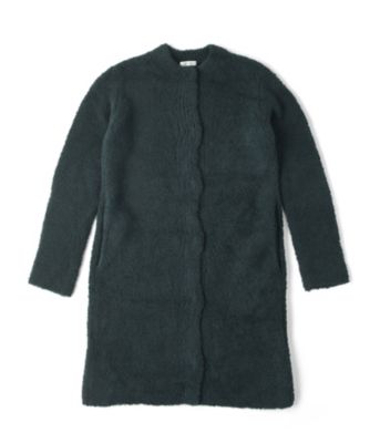 【SALE（三越）】＜LUGHA/ルーガ＞ ノーカラーニットコート(1602-F-09) ミドリ 【三越・伊勢丹/公式】