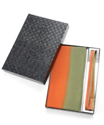 【SALE（三越）】＜装いの道＞ 帯締め帯揚げセット(緑&橙) 【三越・伊勢丹/公式】