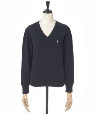 ＜EAST BOY/イーストボーイ＞ ニット(長袖・Vネック) (7216402) コン（580） 【三越・伊勢丹/公式】