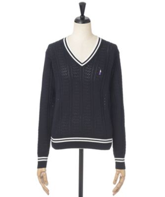 ＜EAST BOY/イーストボーイ＞ ニット(長袖・Vネック) (7216405) コン（580） 【三越・伊勢丹/公式】