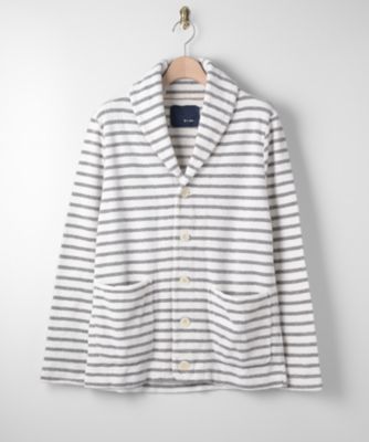 【SALE（三越）】＜ヴィルーム ネイビー/V::room_NAVY＞ 【S】パイルカーディガン(361380) ホワイトxグレー 【三越・伊勢丹/公式】