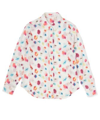 【SALE（三越）】＜LUGHA/ルーガ＞ プリントブラウス(1701-T-06) シロ 【三越・伊勢丹/公式】