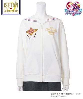 ＜sailormoonxPINK HOUSE CHELSEA＞ ムーンクライシスメイクアップパーカー(A2173UCD364) ホワイト 【三越・伊勢丹/公式】