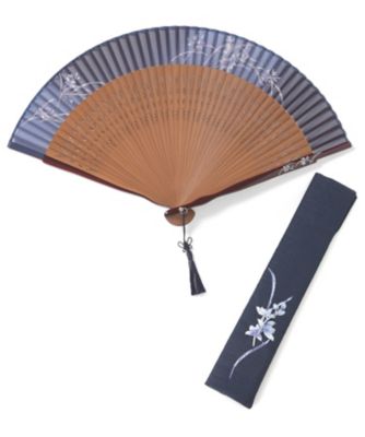 ＜新京清堂＞ 婦人扇子 蘭脇ペンテセット ネイビー 【三越・伊勢丹/公式】