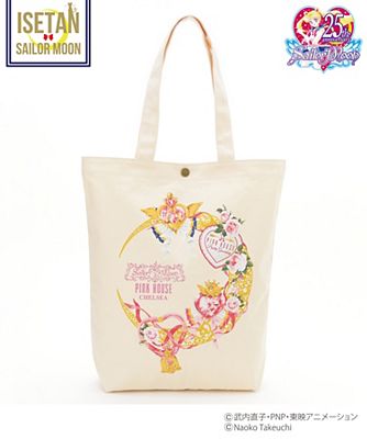 ＜sailormoonxPINK HOUSE CHELSEA＞ ムーンメイクアップロゼッタトートバッグ(A2173PBG365) キナリ 【三越・伊勢丹/公式】