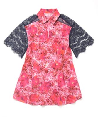 【SALE（三越）】＜CROSS M/mika ninagawa/クロスエム ミカニナガワ＞ 切替ブラウス2(1701-W-11) Iピンクハナ 【三越・伊勢丹/公式】