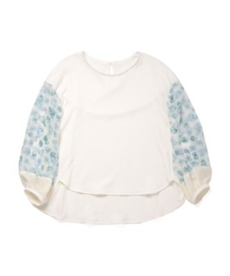 【SALE（三越）】＜CROSS M/mika ninagawa/クロスエム ミカニナガワ＞ 袖切替トップス2(1701-W-06) Eアジサイ 【三越・伊勢丹/公式】
