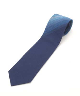 阿波しじら織ネクタイ 紺一本縞 【三越・伊勢丹/公式】