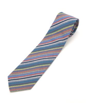 阿波しじら織ネクタイ 多色縞 【三越・伊勢丹/公式】