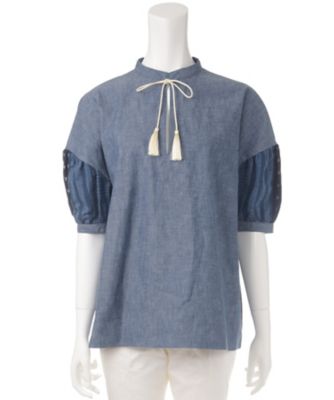 【SALE（伊勢丹）】＜NOMA t．d．＞ レディスブラウス久留米絣(NOMA-3) 【三越・伊勢丹/公式】