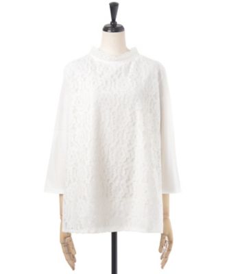 【SALE（伊勢丹）】＜トロワ・ドゥ・アン/TROIS DEUX UN＞ 大きいサイズ &starf;カット アンド ソーン(71633)(クローバープラス) ブラック(05) 【三越・伊勢丹/公式】