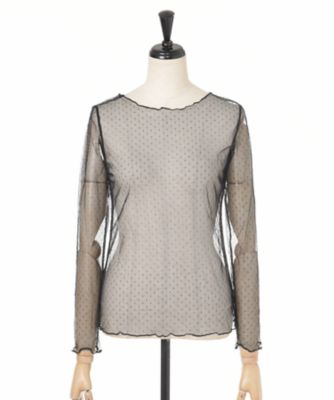 ＜the virgins＞ ドット スカロップ トップス(dot scallop tops) black 【三越・伊勢丹/公式】