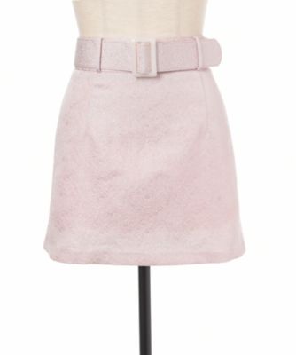 ＜the virgins＞ バックルベルトスカート(buckle velvet sk) pink 【三越・伊勢丹/公式】