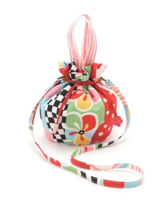 ＜夢み屋＞ 巾着型ショルダーバッグ ピンク 【三越・伊勢丹/公式】