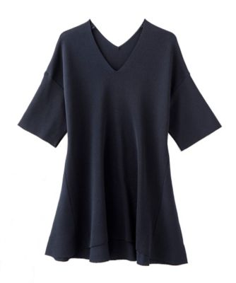【SALE（三越）】＜メゾン ド ウーマン/MAISON DE WOMAN＞ ミラノリブチュニック(17S-K5002M) ネイビー 【三越・伊勢丹/公式】
