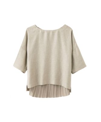 【SALE（三越）】＜メゾン ド ウーマン/MAISON DE WOMAN＞ プリーツドッキングプルオーバー(17S-B5006M) サンドベージュ 【三越・伊勢丹/公式】