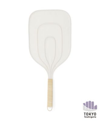 ＜木内籐材工業＞ 籐と和紙のうちわ 角 【三越・伊勢丹/公式】