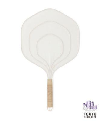 ＜木内籐材工業＞ 籐と和紙のうちわ 六角 【三越・伊勢丹/公式】