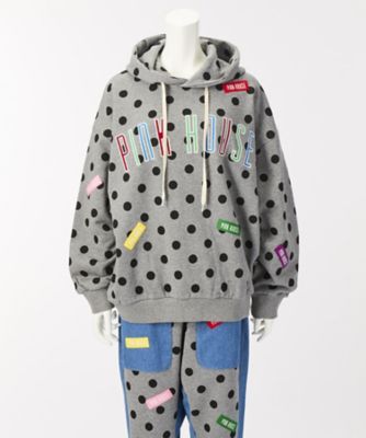 ＜ピンクハウス＞ x<フラボア>x<ももいろクローバーZ> 水玉パーカー(A2176UTR908) グレーxクロxドット 【三越・伊勢丹/公式】