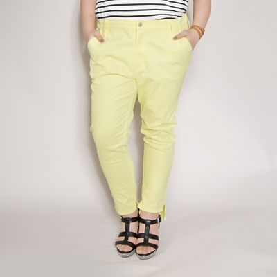 【SALE（伊勢丹）】＜VARAL DE MODA+＞ 大きいサイズ ストレッチカラーデニムパンツ(V71-2020)(クローバープラス) イエロー(70) 【三越・伊勢丹/公式】