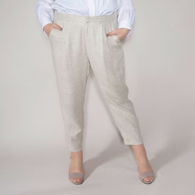 【SALE（伊勢丹）】＜VARAL DE MODA+＞ 大きいサイズ ミディ丈テーパードジョガーパンツ(V71-2027)(クローバープラス) ベージュ(20) 【三越・伊勢丹/公式】