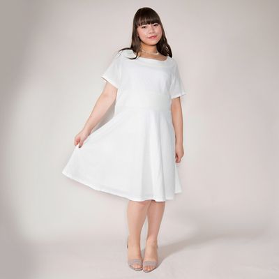【SALE（伊勢丹）】＜VARAL DE MODA+＞ 大きいサイズ ブロックレースワンピース(V71-2030)(クローバープラス) ホワイト(10) 【三越・伊勢丹/公式】