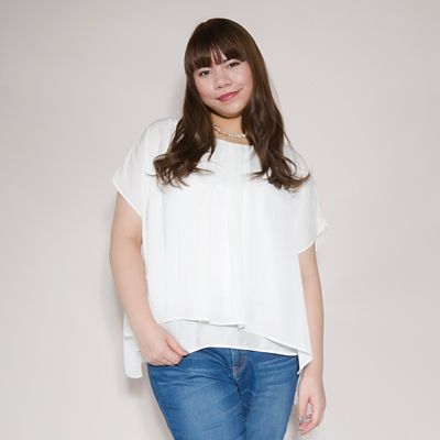 【SALE（伊勢丹）】＜VARAL DE MODA+＞ 大きいサイズ 2WAYシフォンカット アンド ソーンプルオーバー(V71-2003)(クローバープラス) ホワイト(10) 【三越・伊勢丹/公式】