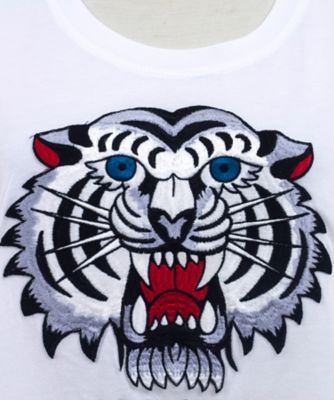 【SALE（三越）】＜KEITAMARUYAMA/ケイタマルヤマ＞ タイガーフレアTシャツ 260042 ホワイト 【三越・伊勢丹/公式】