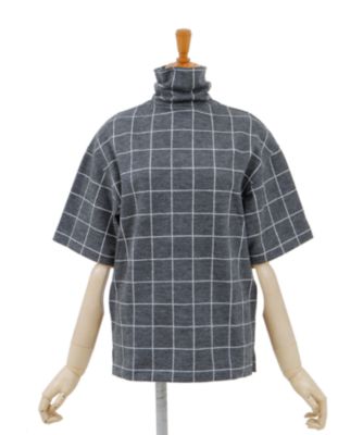 【SALE（三越）】＜KEITAMARUYAMA/ケイタマルヤマ＞ ウィンドウペンジャージハイネックプルオーバー 260047 グレー 【三越・伊勢丹/公式】