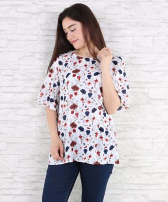 【SALE（伊勢丹）】＜サブストリート マイスタンダード/SAB STREET MY STANDARD＞ 大きいサイズ フラワージョーゼットブラウス(33-03-5698)(クローバー) オフホワイト系(03) 【三越・伊勢丹/公式】
