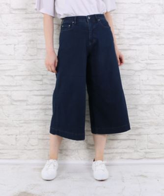 ＜サブストリート マイスタンダード/SAB STREET MY STANDARD＞ 大きいサイズ <London Denim>ワイドデニムパンツ(33-12-9529)(クローバープラス) ネイビー(40) 【三越・伊勢丹/公式】