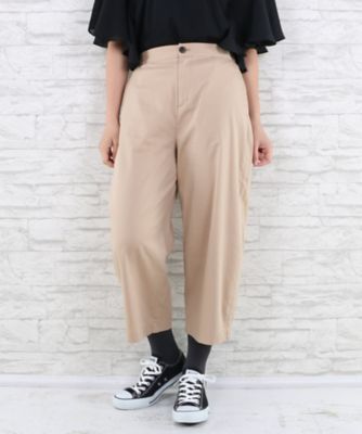 ＜サブストリート マイスタンダード/SAB STREET MY STANDARD＞ 大きいサイズ <CHARLI(チャーリー)> 【予約商品・10月下旬頃お届け】ストレッチワイドパンツ(33-12-9560)(クローバー) ベージュ(22) 【三越・伊勢丹/公式】