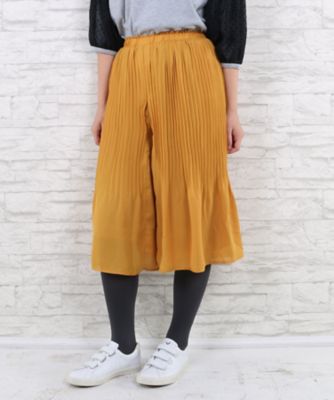 【SALE（伊勢丹）】＜サブストリート マイスタンダード/SAB STREET MY STANDARD＞ 大きいサイズ シフォンプリーツガウチョパンツ(33-13-9594)(クローバープラス) マスタード(20) 【三越・伊勢丹/公式】