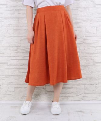 【SALE（伊勢丹）】＜サブストリート マイスタンダード/SAB STREET MY STANDARD＞ 大きいサイズ 3WAYプリーツスカート(33-14-9522)(クローバー) オレンジ(70) 【三越・伊勢丹/公式】