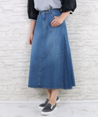 【SALE（伊勢丹）】＜サブストリート マイスタンダード/SAB STREET MY STANDARD＞ 大きいサイズ デニムロングスカート(33-14-9577)(クローバープラス) ブルー(41) 【三越・伊勢丹/公式】