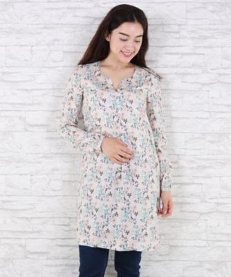 ＜サブストリート マイスタンダード/SAB STREET MY STANDARD＞ 大きいサイズ <tinsels(ティンセル)>リーフプリントワンピース(33-30-7918)(クローバー) リーフ(01) 【三越・伊勢丹/公式】