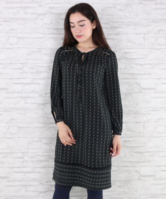 ＜サブストリート マイスタンダード/SAB STREET MY STANDARD＞ 大きいサイズ <NINA KAUFMANN(ニナコフマン)>ワンピース(33-30-7930)(クローバー) ブラック(03) 【三越・伊勢丹/公式】