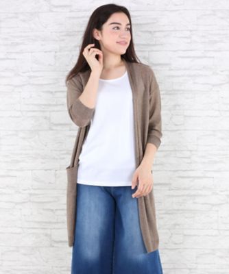 【SALE（伊勢丹）】＜サブストリート マイスタンダード/SAB STREET MY STANDARD＞ 大きいサイズ ラメ入り着流しカーディガン(33-53-0385)(クローバー) ブラウン(20) 【三越・伊勢丹/公式】