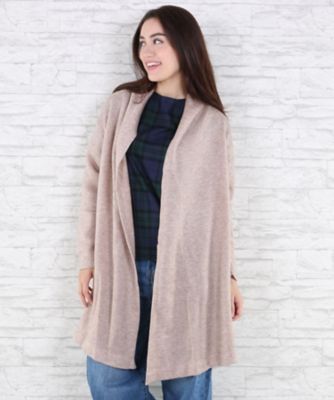 【SALE（伊勢丹）】＜サブストリート マイスタンダード/SAB STREET MY STANDARD＞ 大きいサイズ 裏起毛バルキーロングカーディガン(33-60-0202)(クローバー) ベージュ(22) 【三越・伊勢丹/公式】