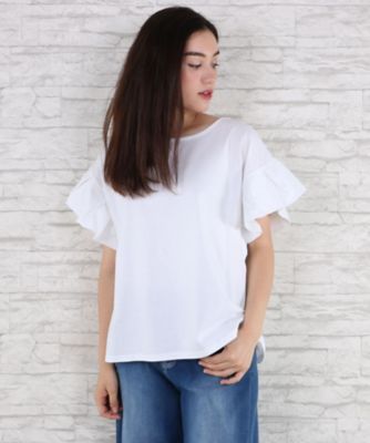 【SALE（伊勢丹）】＜サブストリート マイスタンダード/SAB STREET MY STANDARD＞ 大きいサイズ カット アンド ソーン(33-64-0570)(クローバープラス) アイボリー(01) 【三越・伊勢丹/公式】