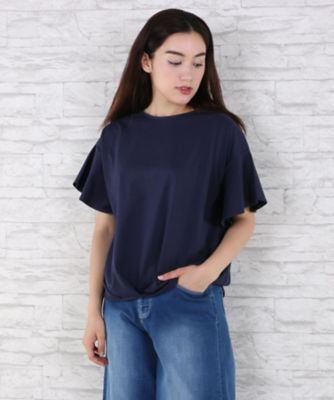 【SALE（伊勢丹）】＜サブストリート マイスタンダード/SAB STREET MY STANDARD＞ 大きいサイズ 裾タックコットンプルオーバー(33-64-0615)(クローバープラス) ネイビー(40) 【三越・伊勢丹/公式】