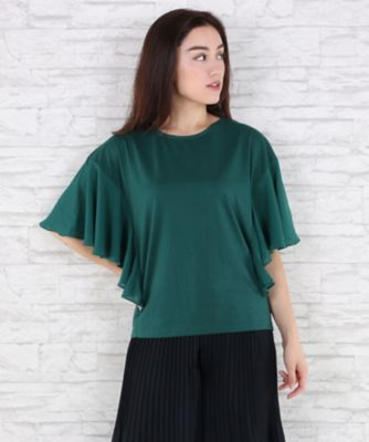【SALE（伊勢丹）】＜サブストリート マイスタンダード/SAB STREET MY STANDARD＞ 大きいサイズ スリーブシフォンカット アンド ソーン(33-64-0623)(クローバープラス) グリーン(60) 【三越・伊勢丹/公式】