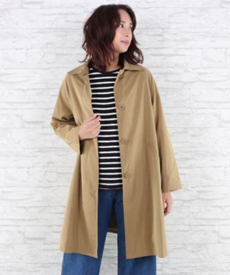 ＜サブストリート マイスタンダード/SAB STREET MY STANDARD＞ 大きいサイズ <LIMONTA(リモンタ)>ステンカラーベーシックコート(33-71-8913)(クローバー) ベージュ(22) 【三越・伊勢丹/公式】