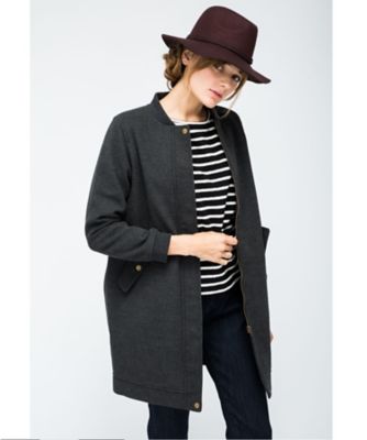 ＜サブストリート マイスタンダード/SAB STREET MY STANDARD＞ 大きいサイズ <Mad winds(メッド ウインズ)> 【予約商品・10月下旬頃お届け】ロングMA-1(33-71-8923)(クローバー) グレー(10) 【三越・伊勢丹/公式】