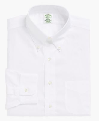 ＜ブルックス ブラザーズ/BROOKS BROTHERS＞ ノンアイロン ピンポイントオックスフォード ポロカラーシャツ/ミラノフィット(11334005) ホワイト 【三越・伊勢丹/公式】