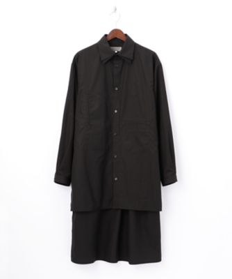 ＜＜ヨウジヤマモト＞x［Alexandros］＞ 2枚衿長袖ロングシャツ(HK-B41-025) black 【三越・伊勢丹/公式】